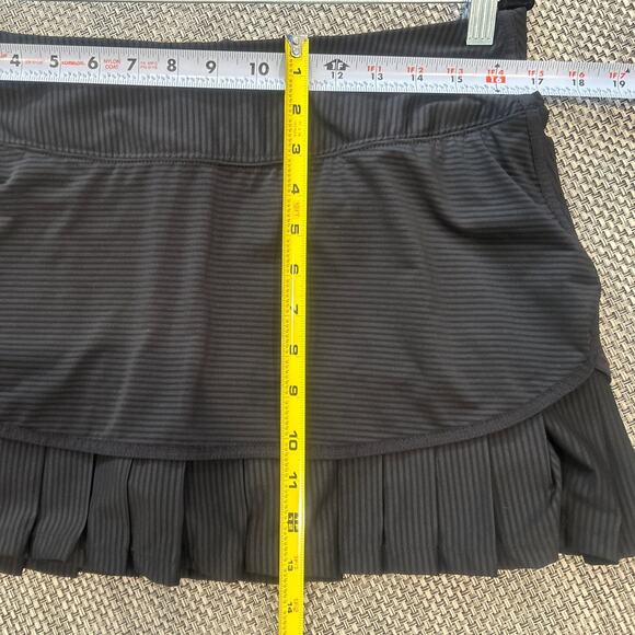 ATHLETA  Good Match Black Striped Skirt Skort Tennis Pickleball Running Active L - Picture 6 of 6